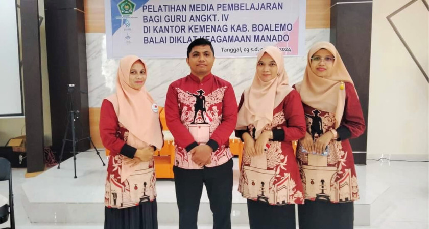 TAK KENAL LELAH, GURU MTsN 2 BOALEMO TETAP SEMANGAT IKUTI DIKLAT HINGGA HARI KE-5