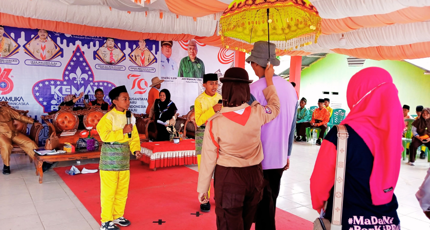 Regu Pramuka MTsN 2 Boalemo Bersinar di Hari Ketiga Lomba di Kecamatan Paguyaman